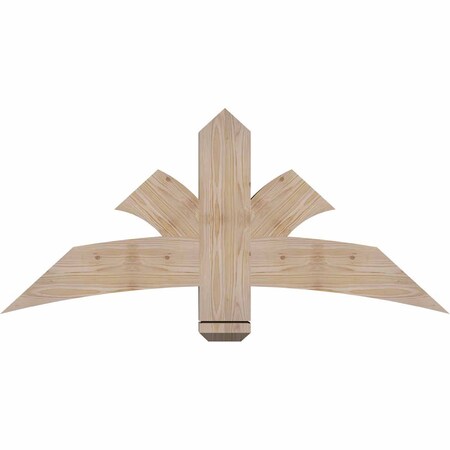 Ekena Millwork Davenport Smooth Timber Gable Bracket, Douglas Fir, 48"W x 22"H x 3 1/2"D x 5 1/2"F, 11/12 Pitch GBW048X22X0406DAV00SDF